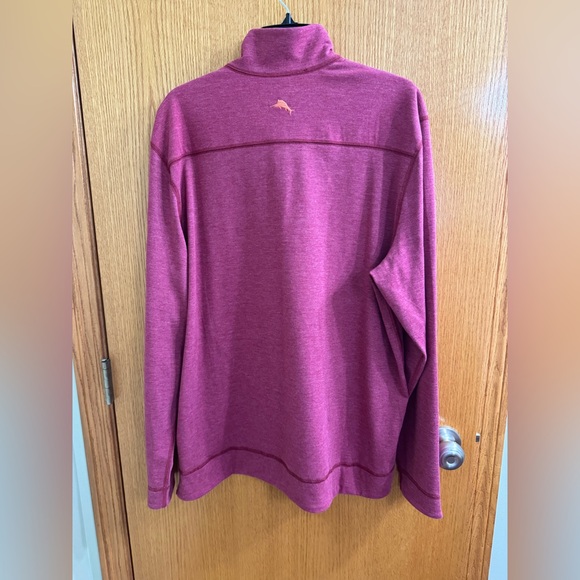 Tommy Bahama Men's, Ferrara Flip Half-Zip Sweatshirt, Red Wine, L - Picture 2 of 3